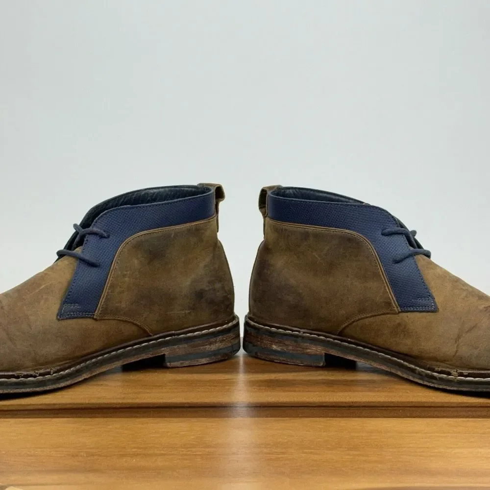Mens Cole Haan‎ Cambridge Brown Leather Casual Ankle Chukka Boots Size 8.5 M